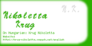 nikoletta krug business card